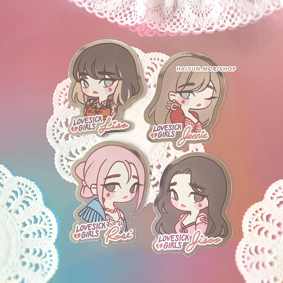 BLACKPINK Lovesick Girls Mirror Stickers — haiyun